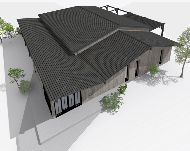 GLA Architectes Garçonnet Loncle Architectes Saint Brieuc Côtes d'Amort 22 - Exemple 3D d'une autre vue du projet dojo modulaire