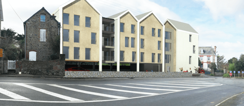 GLA Architectes Garçonnet Loncle Architectes Saint Brieuc Côtes d'Amort 22 - Implantation d'un bâtiment de 3 étages pour accueillir des résidents